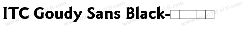 ITC Goudy Sans Black字体转换
